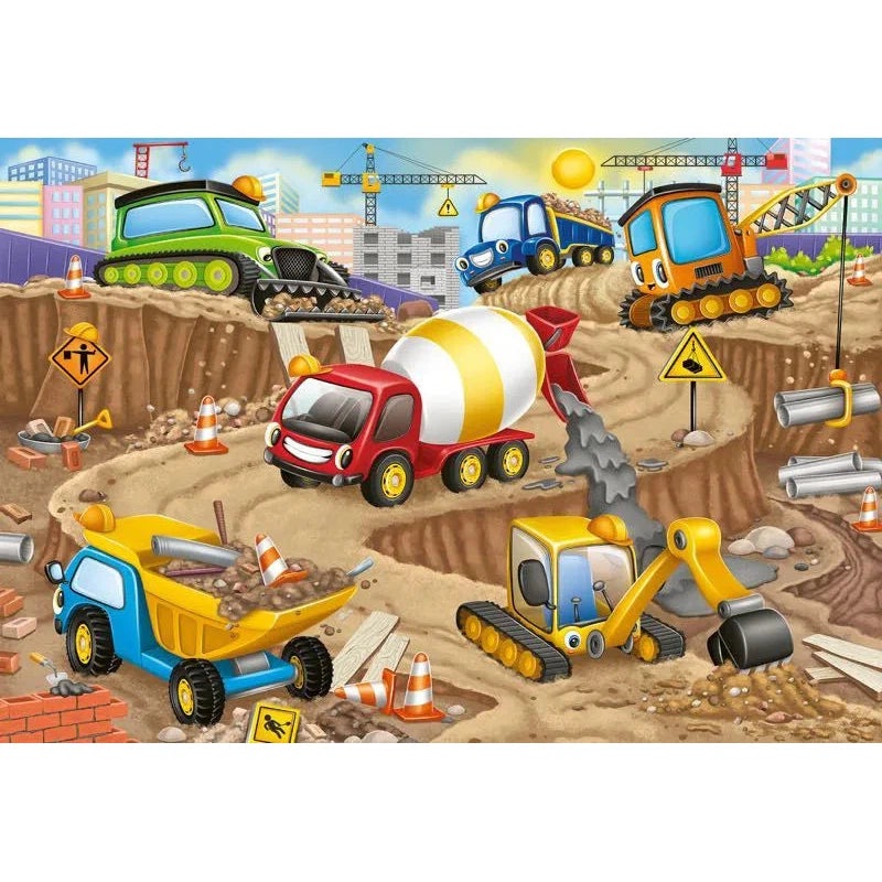 24pc Construction Fun Giant Floor Puzzle