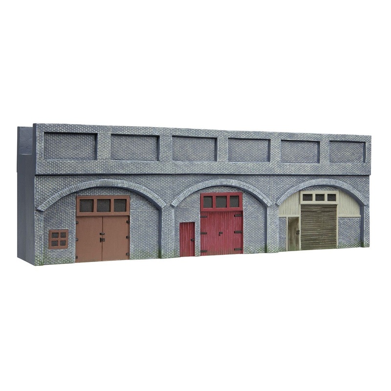 OO Low Relief Viaduct with Lock Ups 2 Engineers Blue Brick