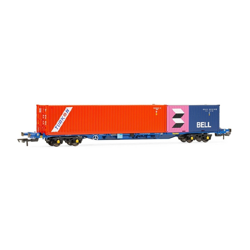 OO Touax, KFA Container Wagon with 2 Containers – Era 11