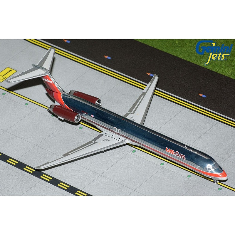 1/200 USAir MD-80 N824US 1980s Livery: Triple Red/Polished