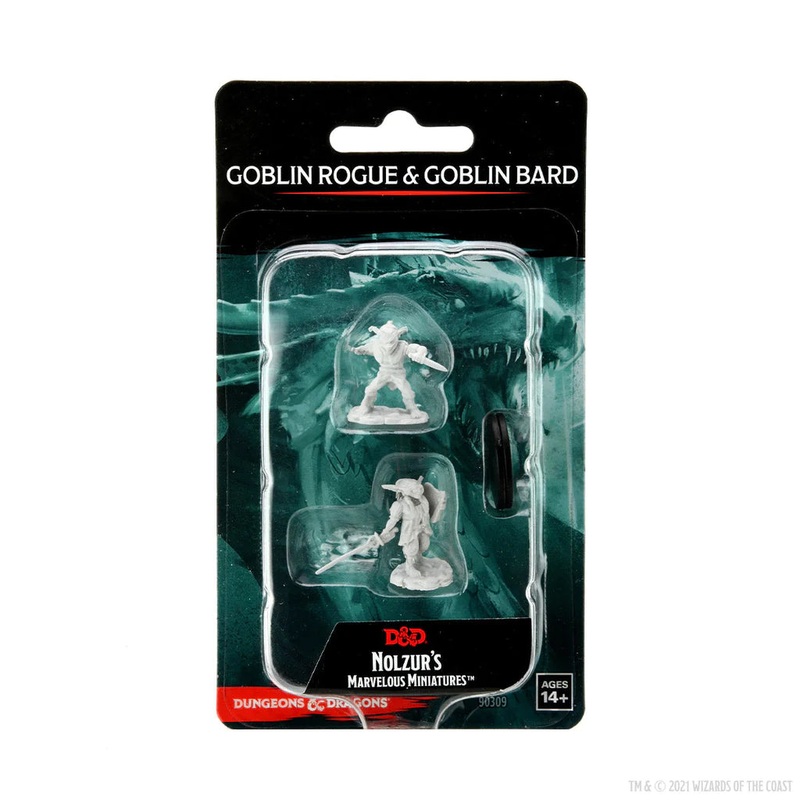 D&D Nolzur’s Marvelous Unpainted Miniatures: Male Goblin Rogue & Female Goblin Bard