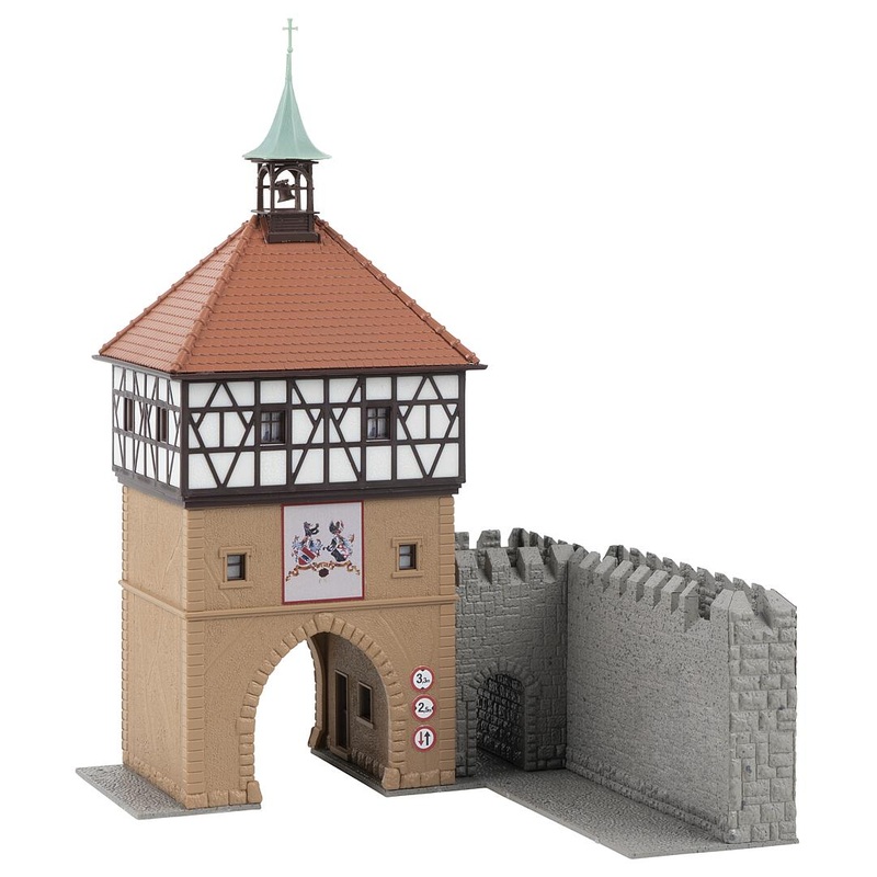 HO Old Town Gate with Wall