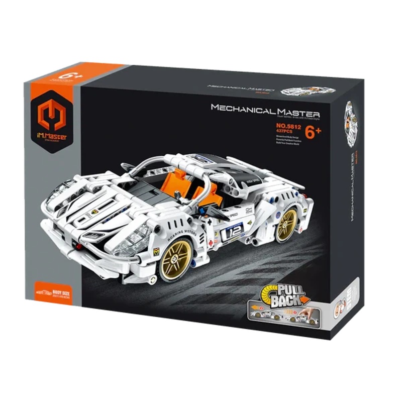 Pull Back Super Car White