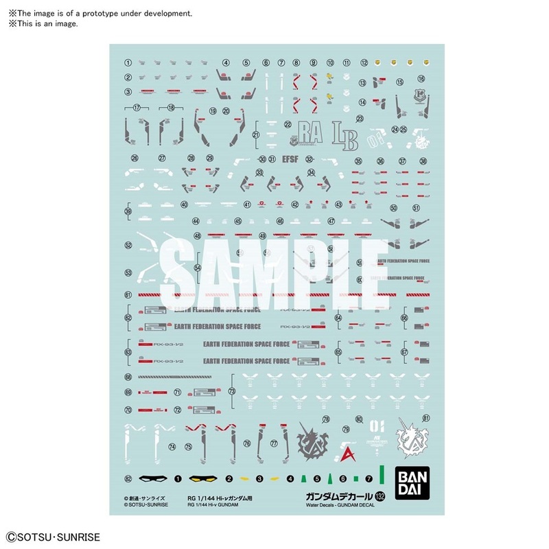GUNDAM DECAL132 RG 1/144 Hi  GUNDAM