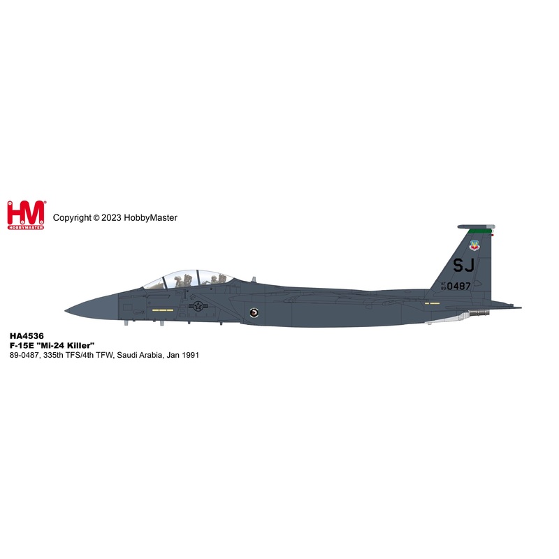 1/72 F-15E ”Mi-24 Killer” 89-0487 335th TFS/4th TFW Saudi Arabia Jan 1991 (with 4 x GBU-10)