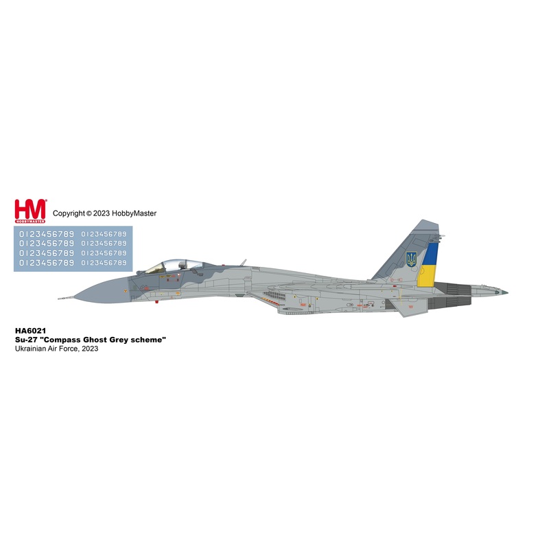 1/72 Su-27 “Compass Ghost Grey Scheme” Ukrainian Air Force 2023 (with AGM-88 and IRIS-T Missiles)