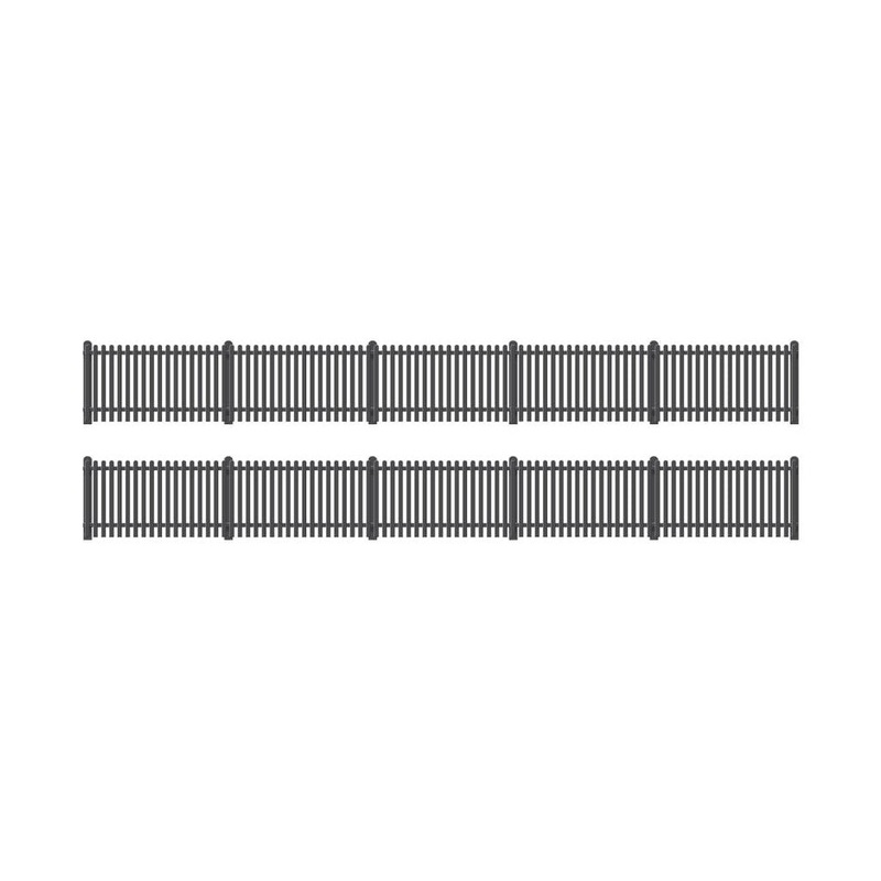 Ratio OO GWR Station Fencing Black (Straight Only)