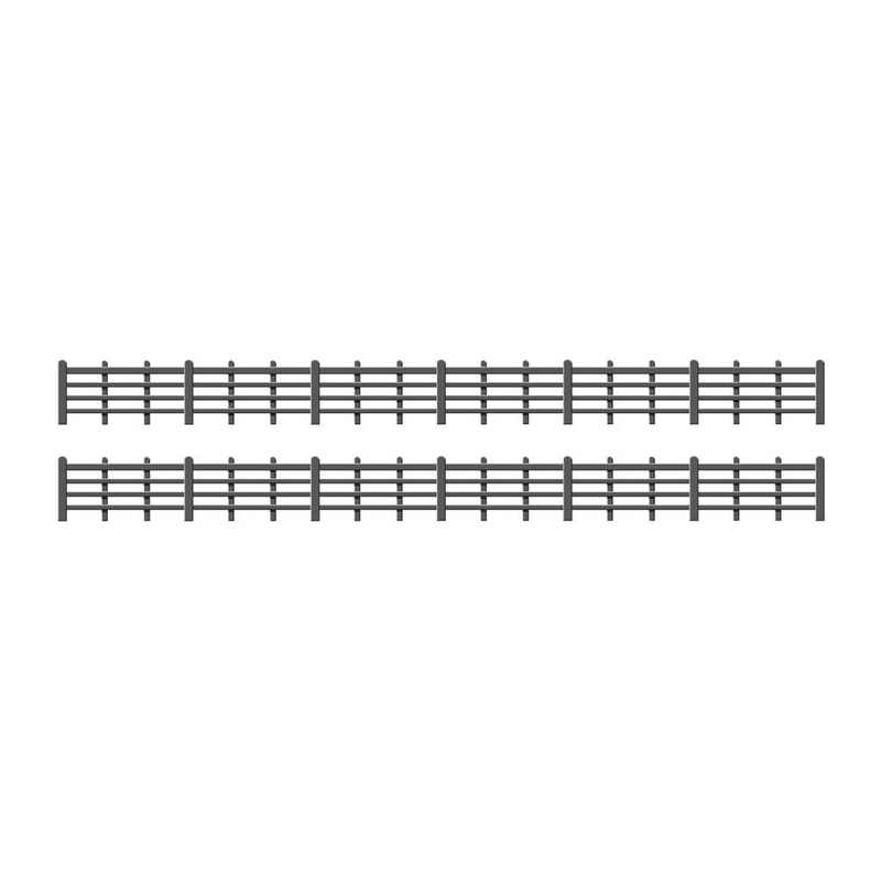 Ratio OO Lineside Fencing Black (4 Bar)