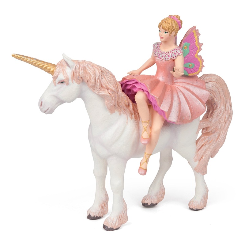 Elf Ballerina and Her Unicorn Figurine