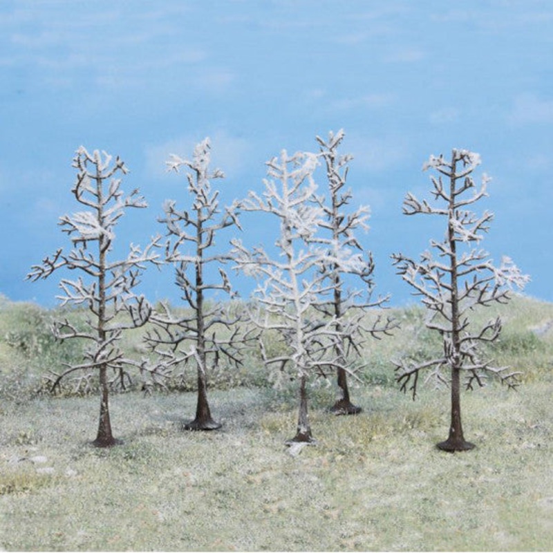 HO 5 Snow-Covered Trees No Foliage 10cm