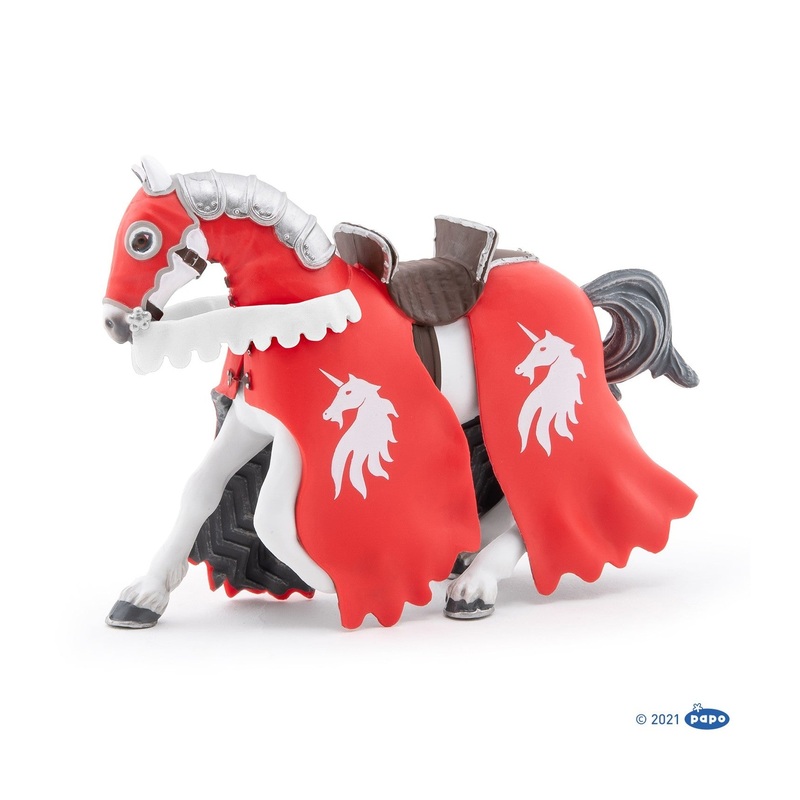 Horse of Unicorn Knight with Spear Figurine