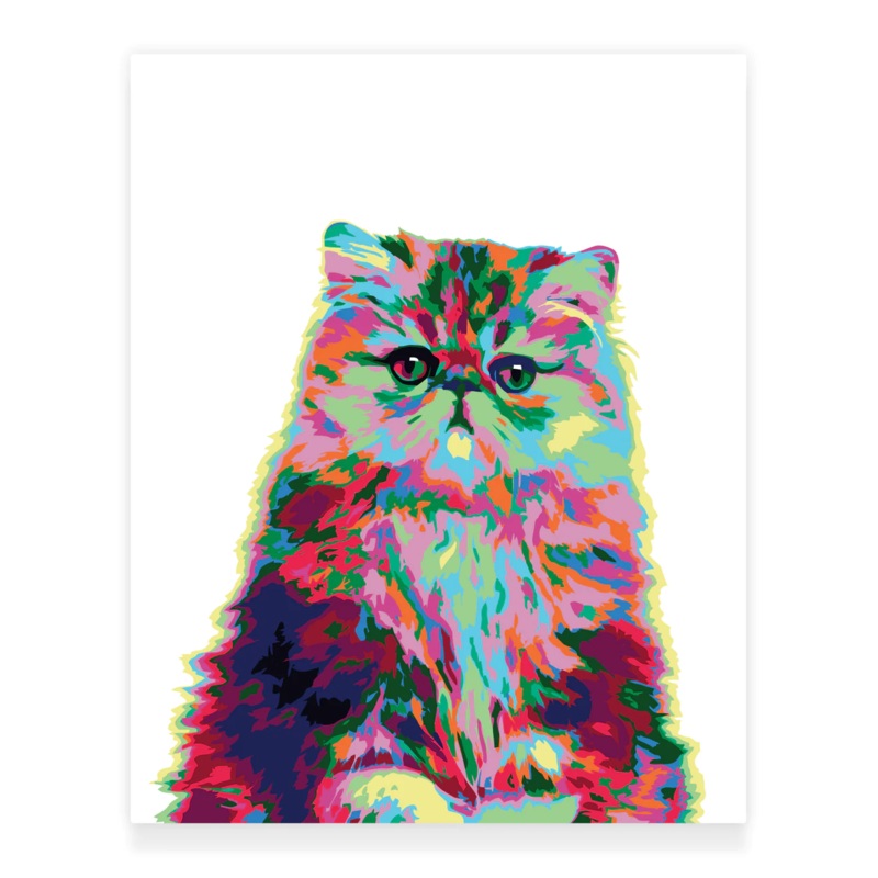 Paint by Numbers Kit: Abstract Persian Cat