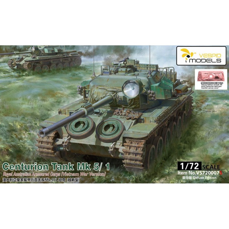 1/72 Centurion Tank Mk 5/1 Royal Australian Armoured Corps with 3D Printed Manlet Cover