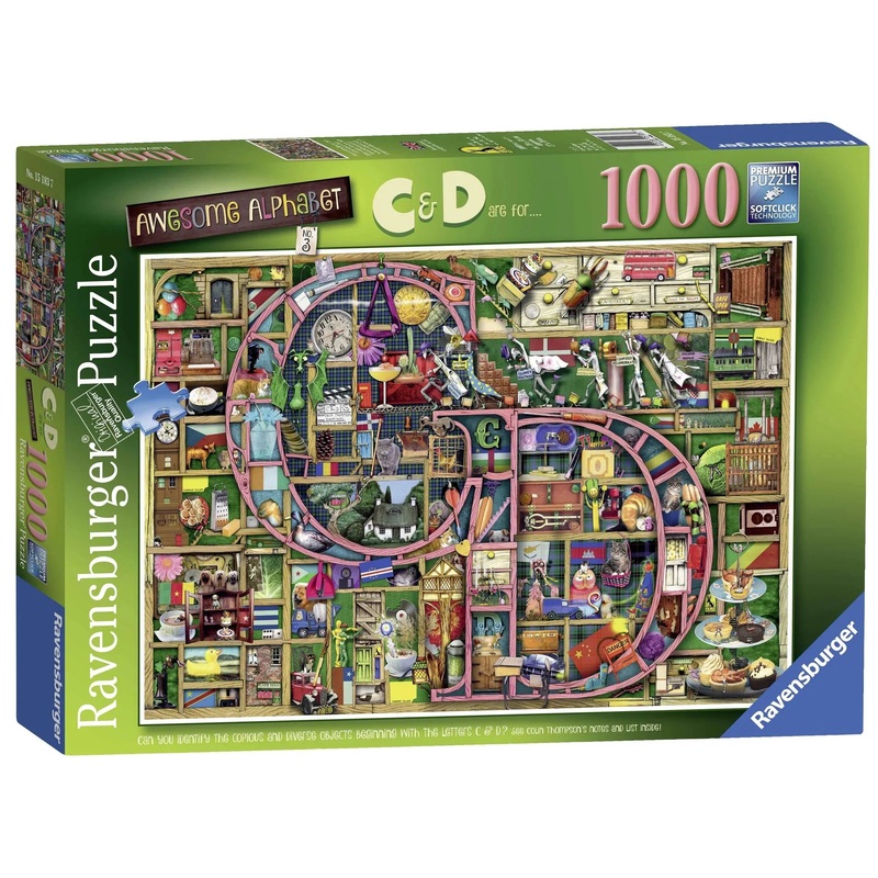 1000pc Awesome Alphabet C & D Puzzle