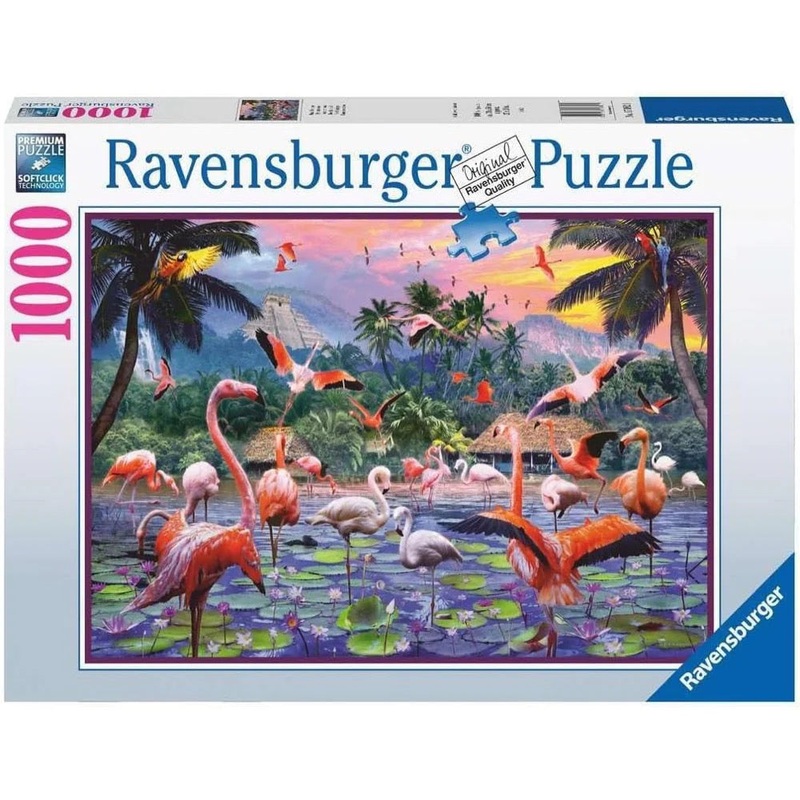 1000pc Pink Flamingos Puzzle