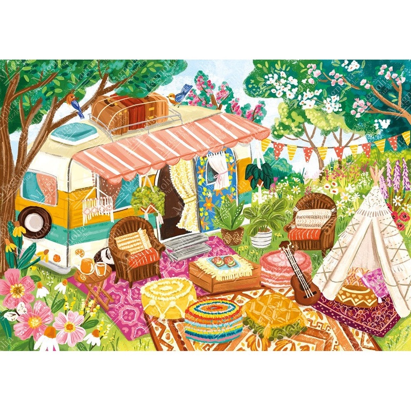 1000pc Boho Camper Olivia Gibbs Special Edition Jigsaw Puzzle