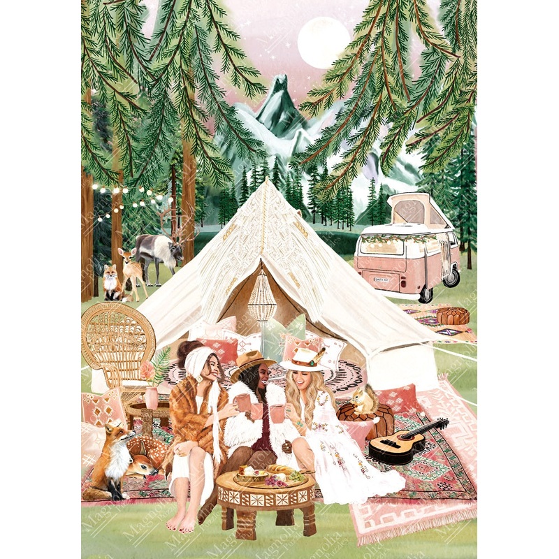 1000pc Camping Sarah Reyes Special Edition Jigsaw Puzzle