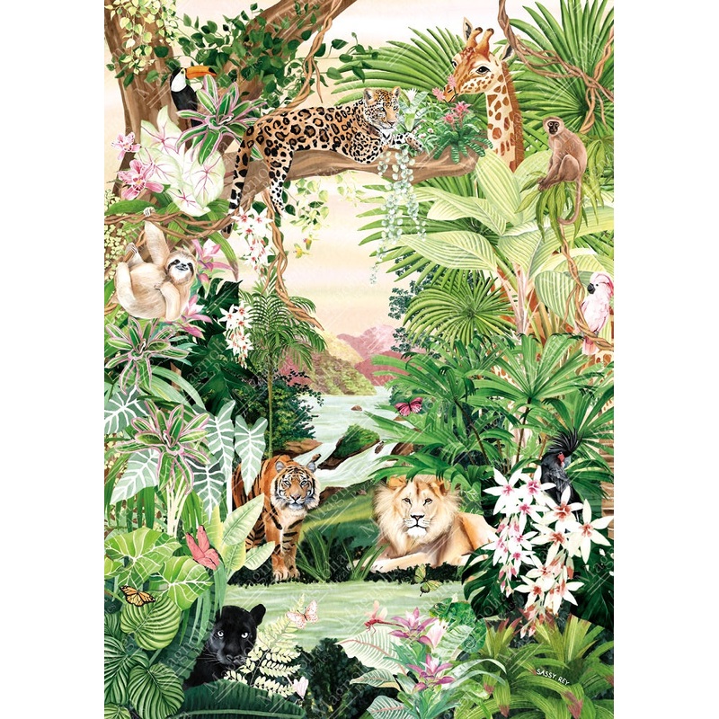 1000pc Jungle Oasis Sarah Reyes Special Edition Jigsaw Puzzle