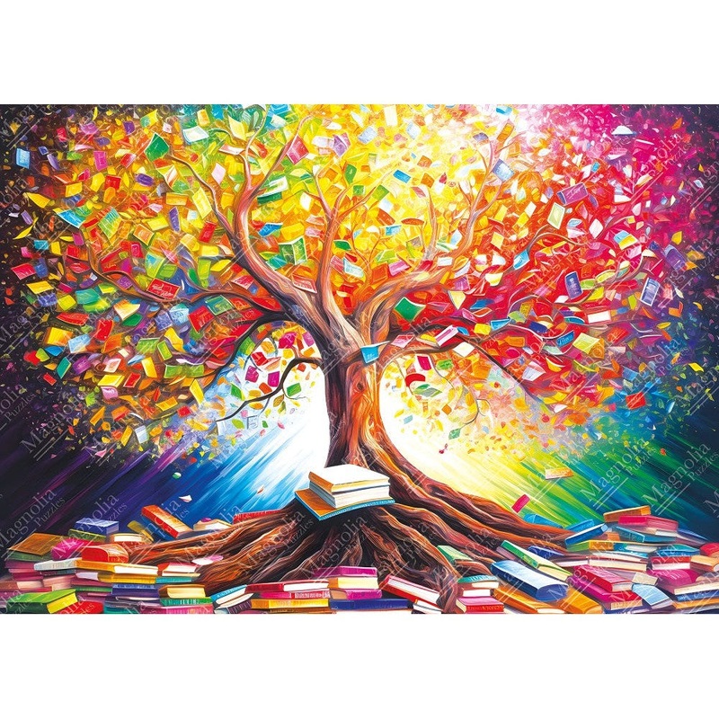 1000pc Tree of Books Elif Hurdogan Special Edition Jigsaw Puzzle