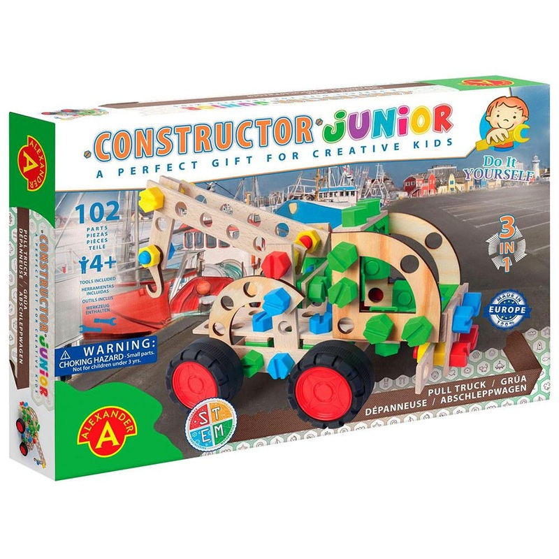 102pc Junior Crane Truck 3-in-1 Constructor Kit