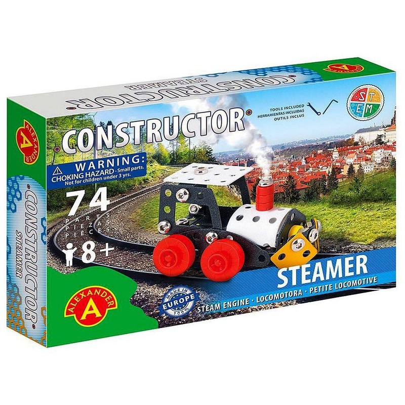 74pc Steamer Steam Train Constructor Kit