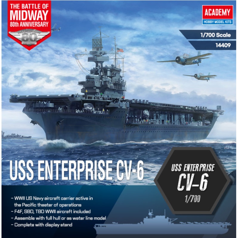 1/700 USS Enterprise CV-6 ”Battle of Midway”