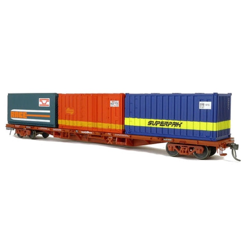HO Misc 20′ Race Container Triple Packs