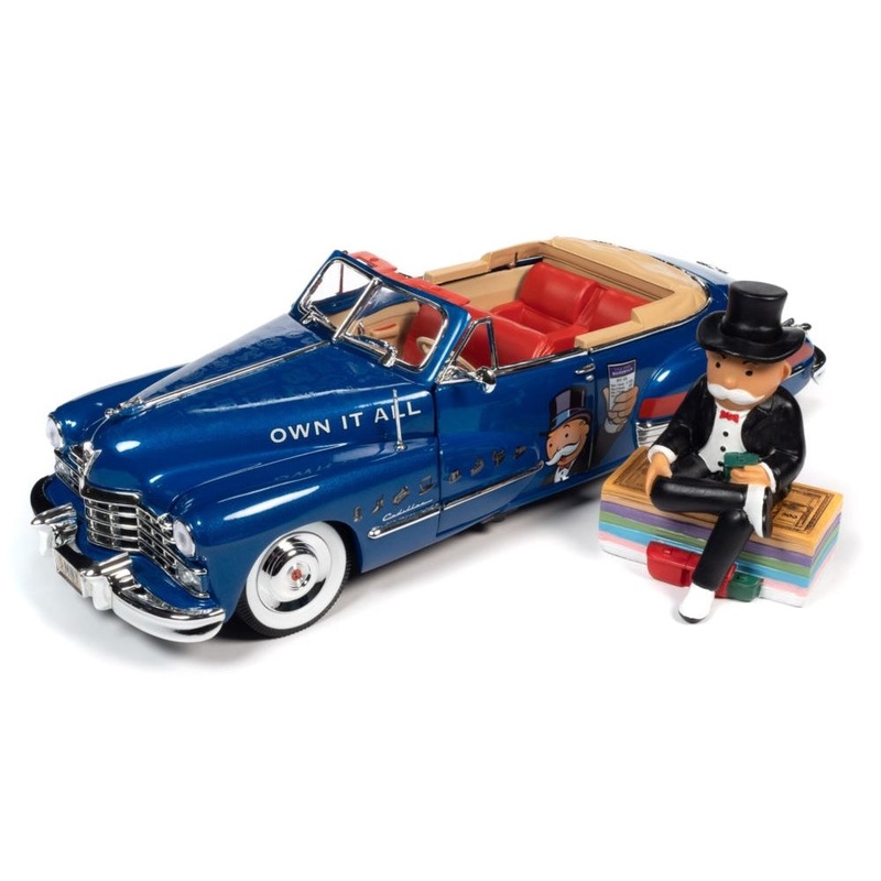 1/18 1947 Cadillac Series 62 Convertible with Mr. Monopoly Resin Figure