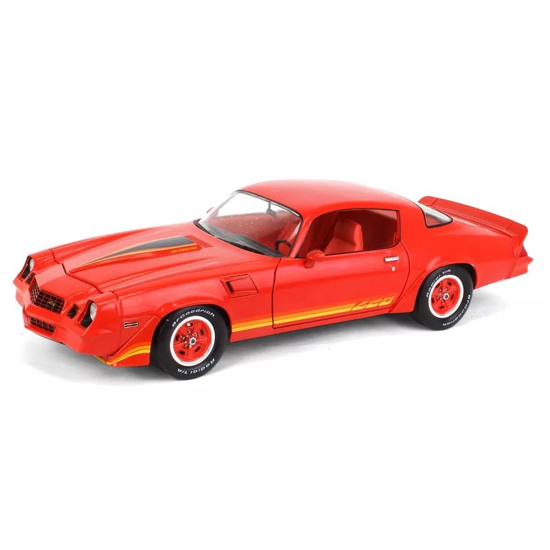 1/18 1981 Chevrolet Camaro Z/28 – Red with Orange Tri-Color Z28