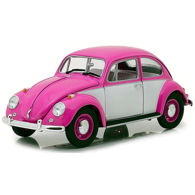 1/18 Pink & White 1967 VW Beetle Right Hand Drive