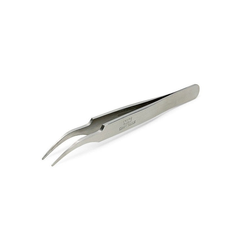 HG Angled Tweezers Round Tip