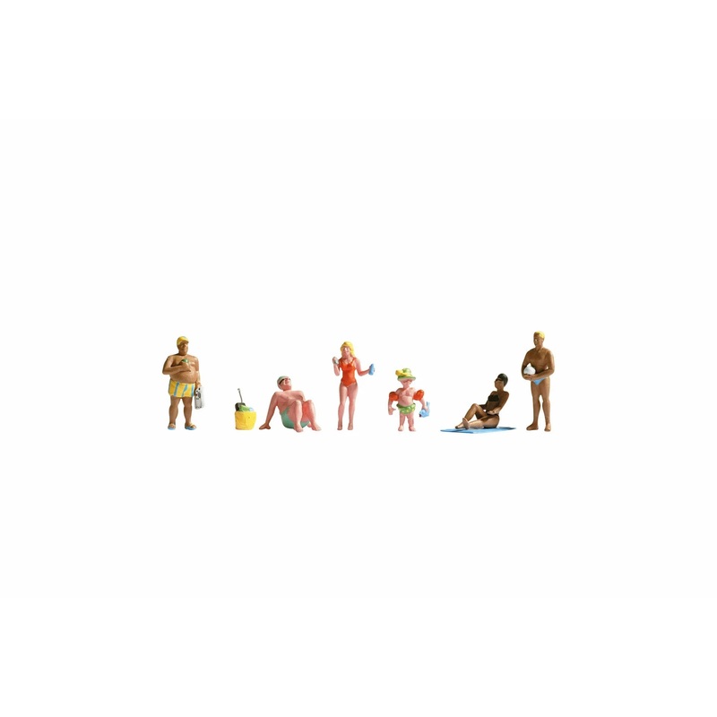 HO Bathers (3 Men, 2 Women, 1 Children)