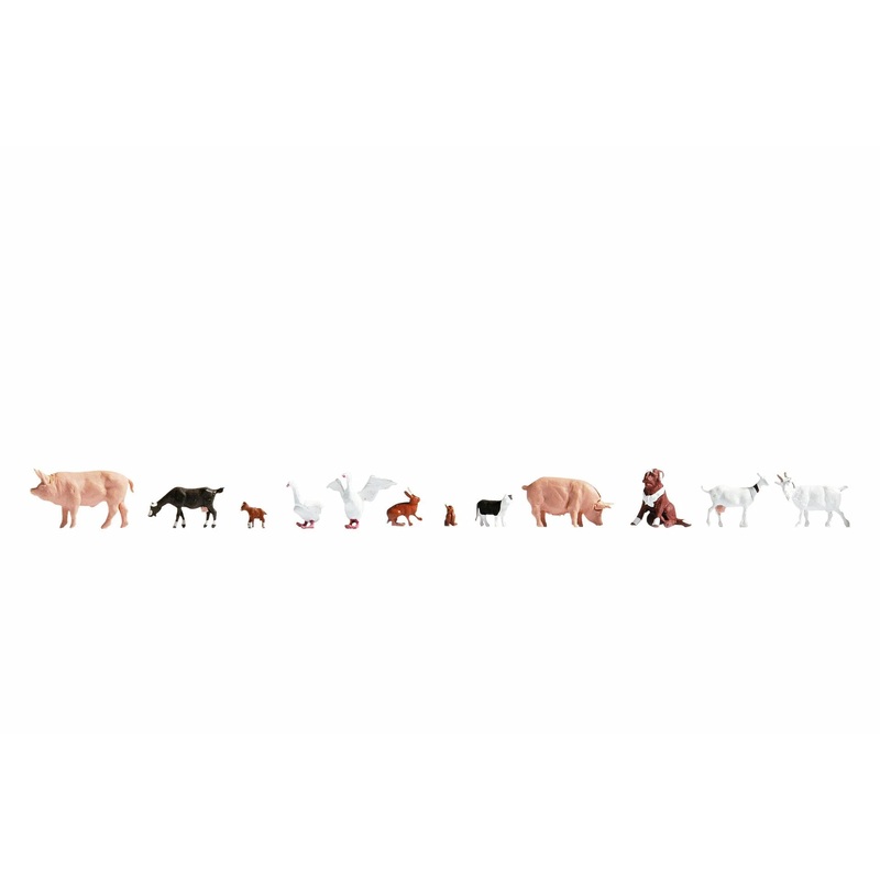 HO Farm Animals (12 Figures)