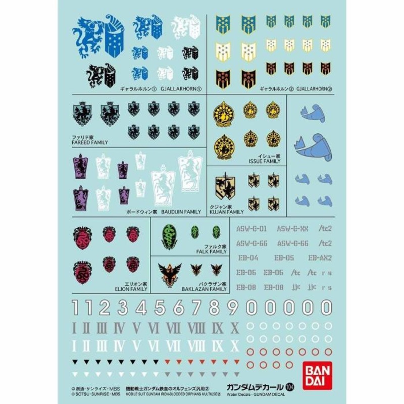 [Duplicate. Use SKU: G50611681] Gundam Decal 104