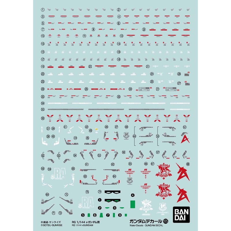 Gundam Decal 125 RG 1/144 ?u Gundam