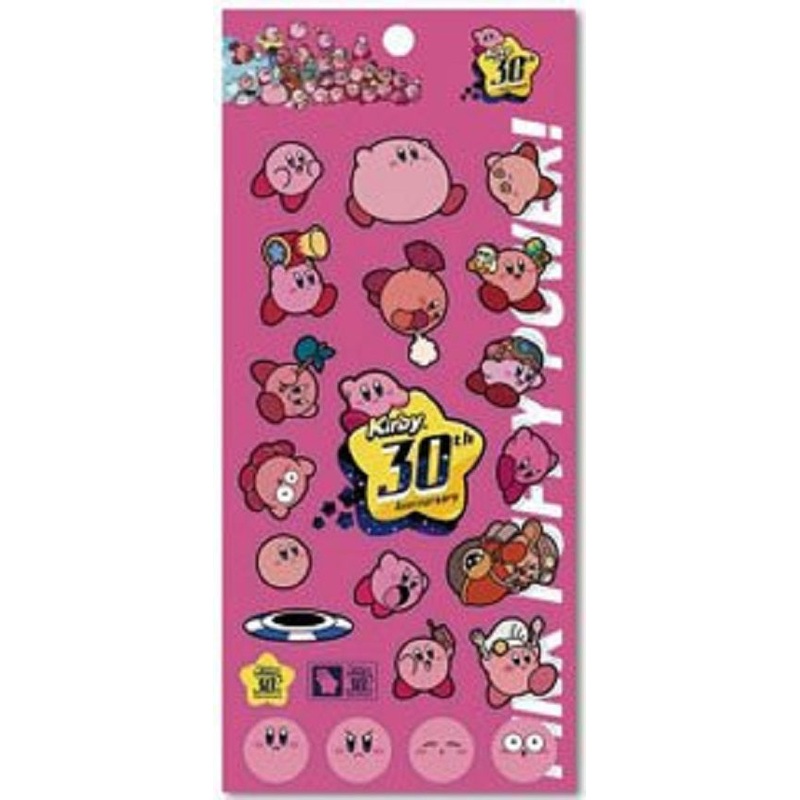 Kirby 30th Clear Sticker (2) Pink