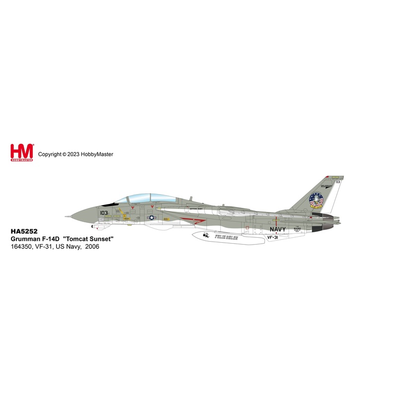 1/72 Grumman F-14D “Tomcat Sunset” 164350 VF-31 US Navy 2006