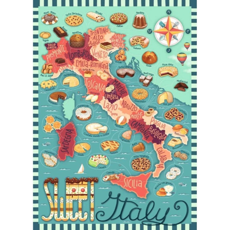 1000pc Map of Italy – Sweet Puzzle