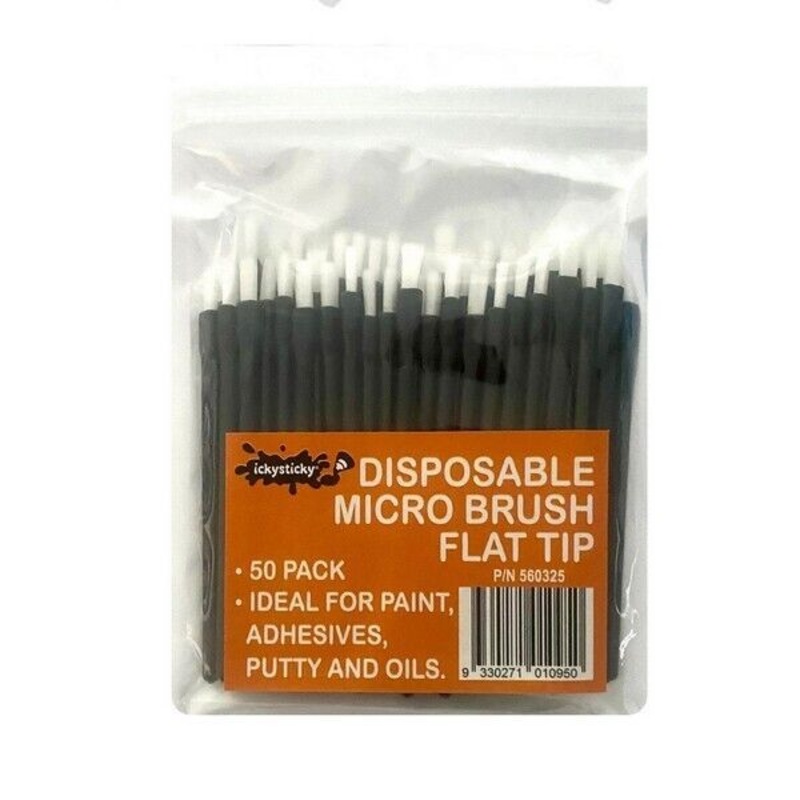 Disposable Micro Brush Flat Tip 50pk