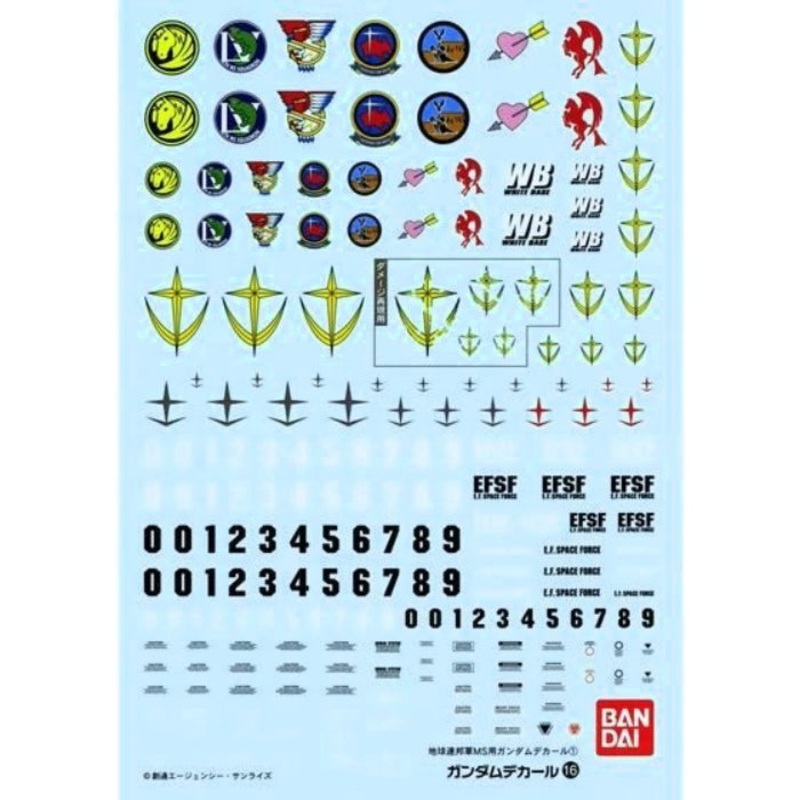 Gundam Decal 16 MG Multiuse – Federation