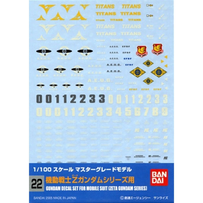 Gundam Decal 22 MGMultiuse – Zeta