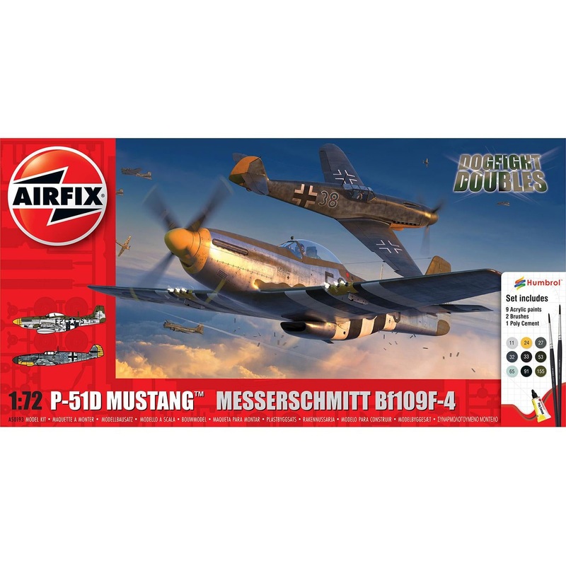 1/72 P-51D Mustang vs BF109F-4 Dogfight Double