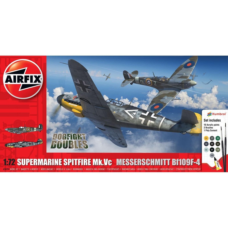 1/72 Supermarine Spitfire MK.VC vs BF109F-4 Dogfight Double