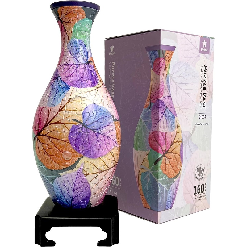 Vase Colorful Leaves Puzzle