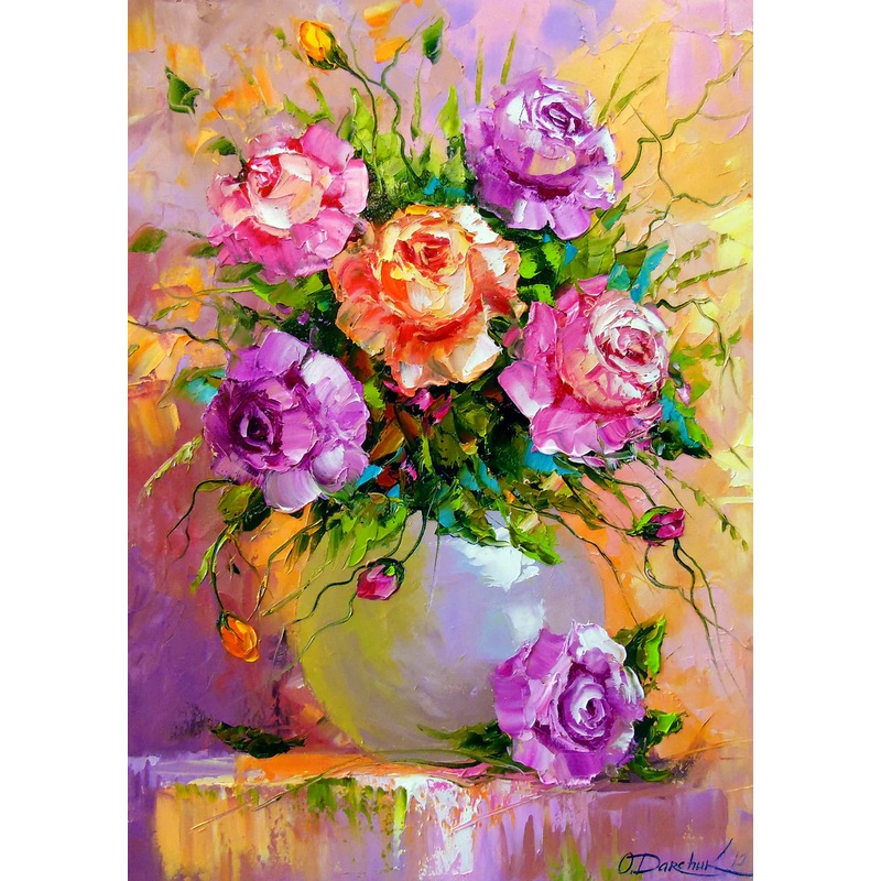 1000pc Bouquet of Roses Jigsaw Puzzle