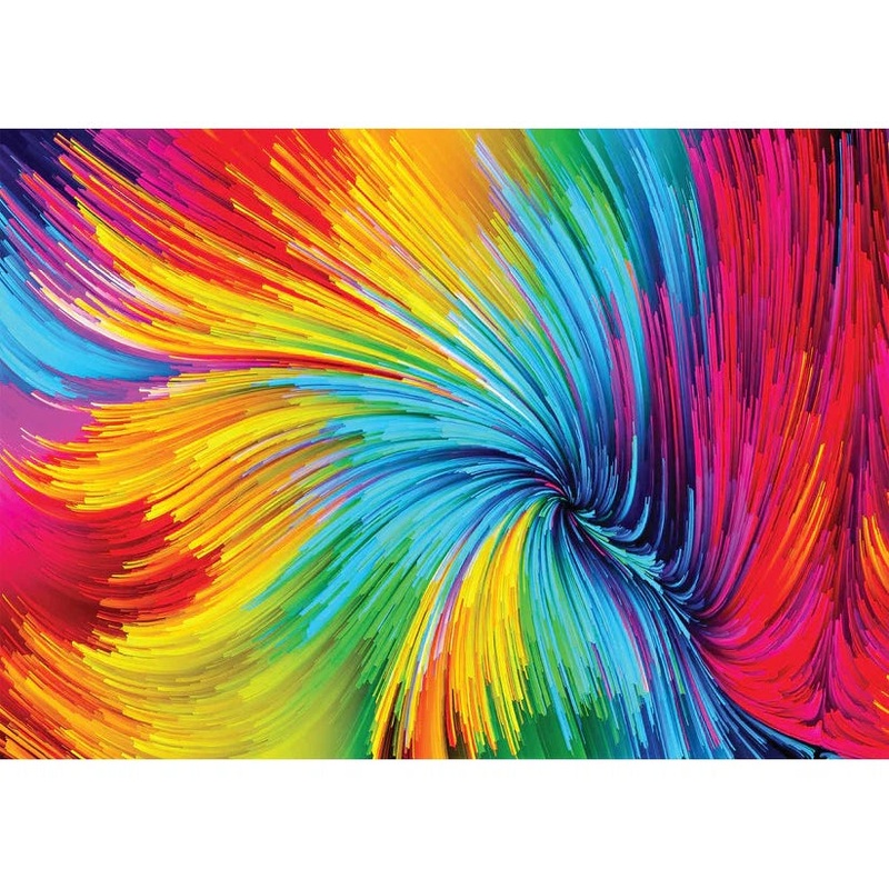 1000pc Colorful Paint Swirl Jigsaw Puzzle