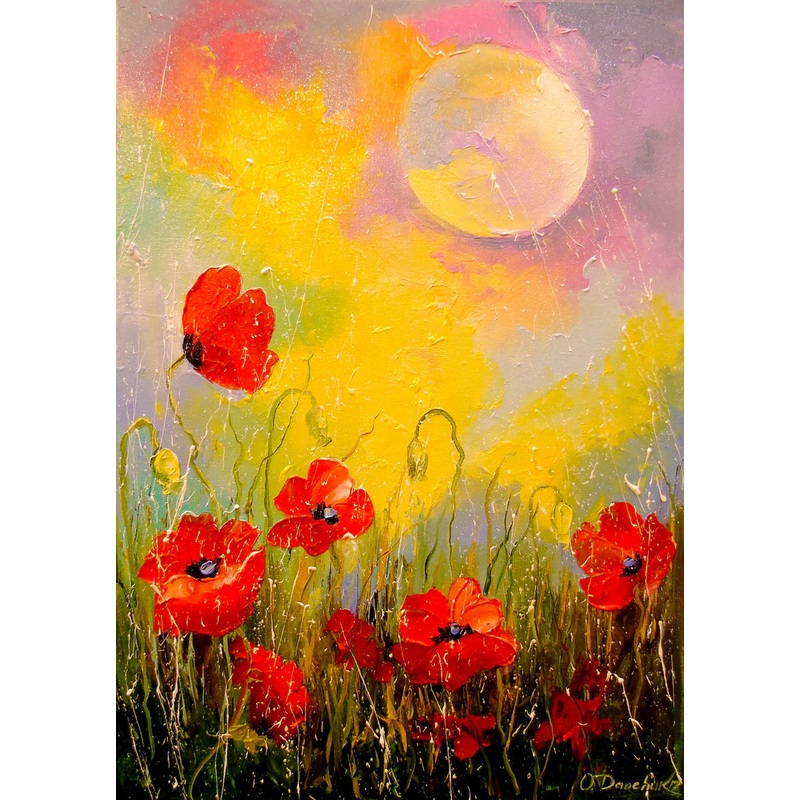 1000pc Poppies in the Moonlight Jigsaw Puzzle