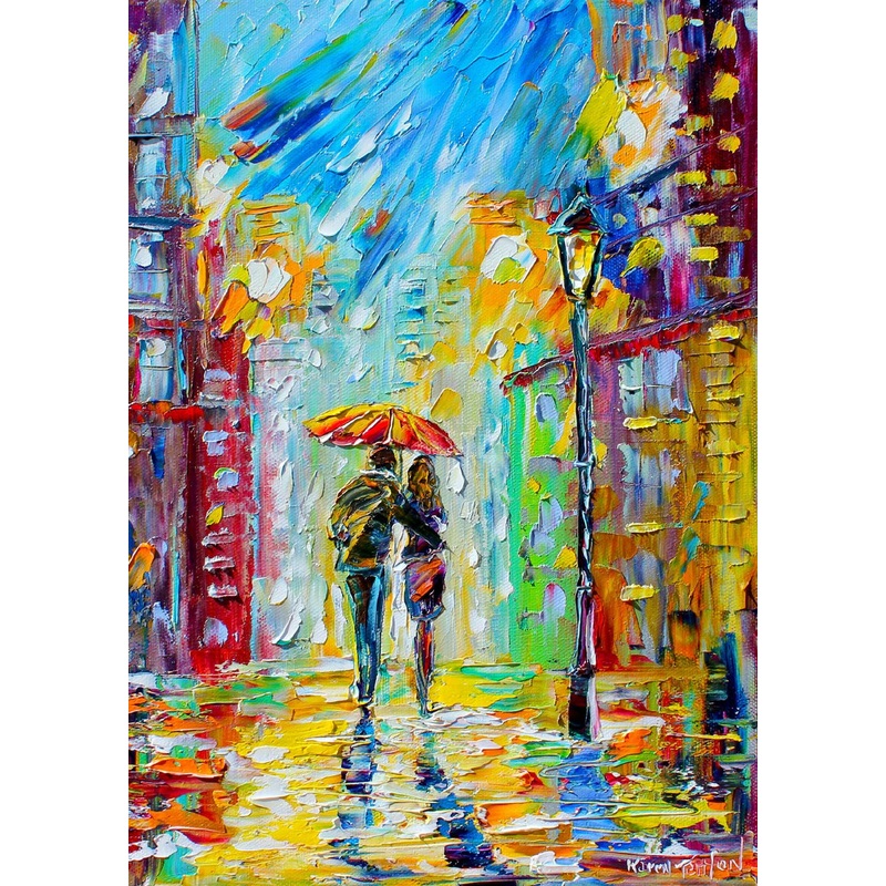 1000pc Rainy Romance in the City Jigsaw Puzzle