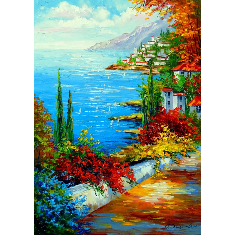 1000pc Town by the Sea Jigsaw Puzzle