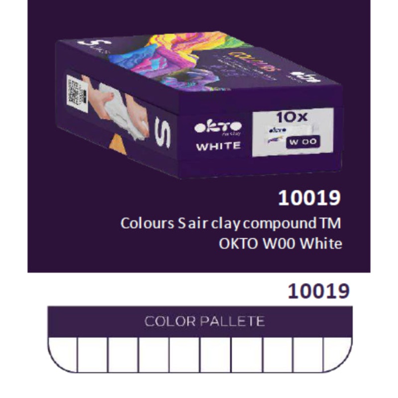 10pcs Sensory Art Air Clay Colours S – W00 White